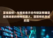 富佳股份：光伏板清洁机器人目前还处于测试阶段