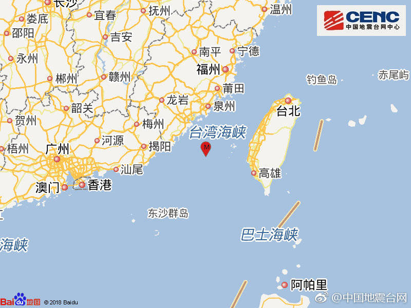 中国地震台网自动测定：汤加群岛附近发生6.2级左右地震