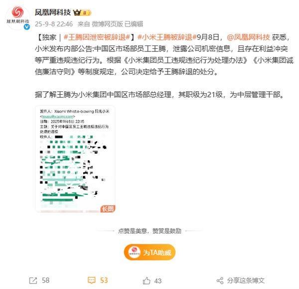 定了！85后“美女经理”魏思琪接替王腾，出任小米中国区市场部总经理！王腾：在考虑创业项目